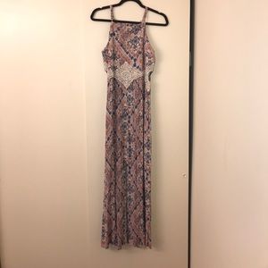 BOHO Pastel Slit Dress